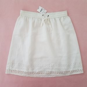 J. Crew Eyelet Laser Cut Mini Skirt